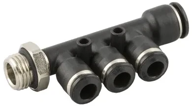 RACOR DISTRIBUIDOR MÚLTIPLE DE REDUCCIÓN ORIENTABLE MACHO CILÍNDRICO CON TÓRICA 55365 4 1/8