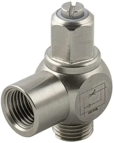 REGULADOR UNIDIRECCIONAL ORIENTABLE PARA CILINDRO, A DESTORNILLADOR 66070 1/8