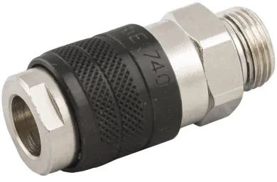 ENCHUFE MACHO CILINDRICA CON OR-FKM 741-FKM 1/4