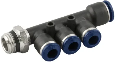 RACOR DISTRIBUIDOR MÚLTIPLE DE REDUCCIÓN ORIENTABLE MACHO CÓNICO “UNIVERSAL SHORT” 85360 1/4-5/32 1/8