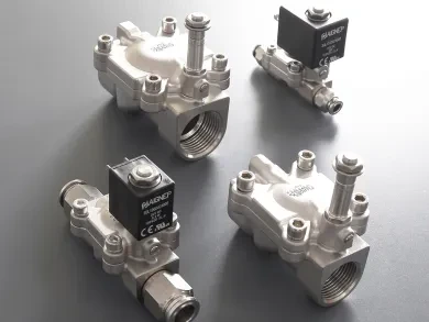 ELECTROVALVULA SERVOACCIONADA CON CUERPO DE ACERO INOX AISI 316L BIESTABLE - OPERADOR 10/13 mm