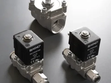 ELECTROVALVULAS DE MEMBRANA DE ELEVACIÓN ASISTIDA CON CUERPO DE ACERO INOX AISI 316L ∆P = 0 bar - OPERADOR 13 mm
